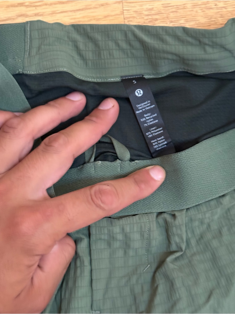 lululemon athletica Men's Two-in-One Performance Shorts - Olive Green - Picture 2 of 7